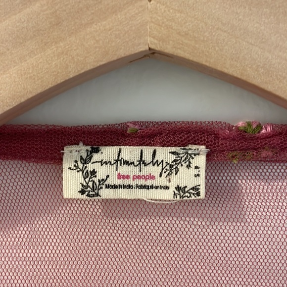 Free People Embroidered Floral Lace Longsleeve Top - Picture 4 of 5